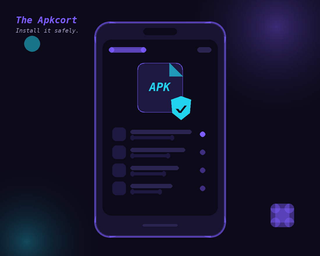 Android phone showing a verified APK file — The Apkcort